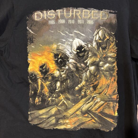 Disturbed The Guy Evolution Xl T-Shirt Black Metal Band Tee 2005-2015 Album Tour - Picture 2 of 6